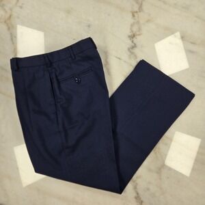 DLA Military Dress Trousers Men 31R Navy Blue Defense Logistics Agency Poly/Wool